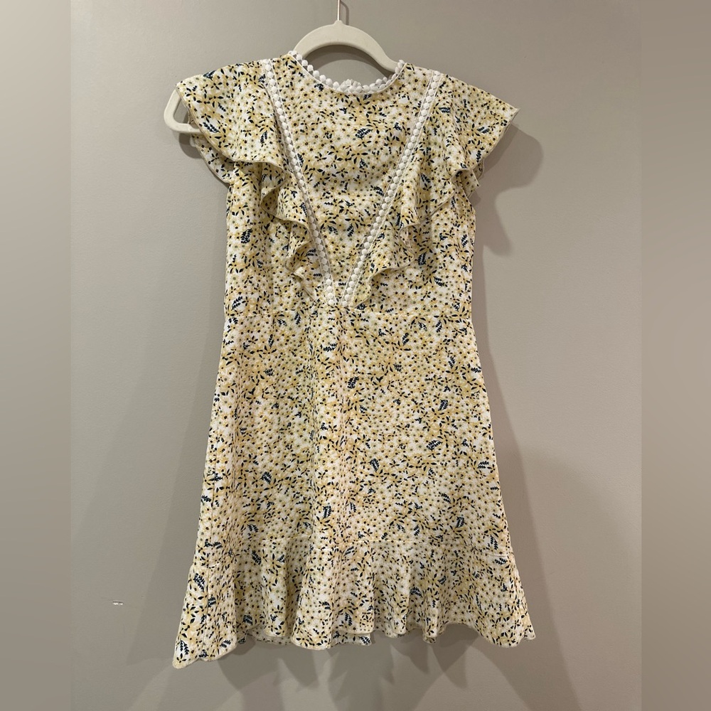 NWOT Charming Yellow Floral Kids Dress